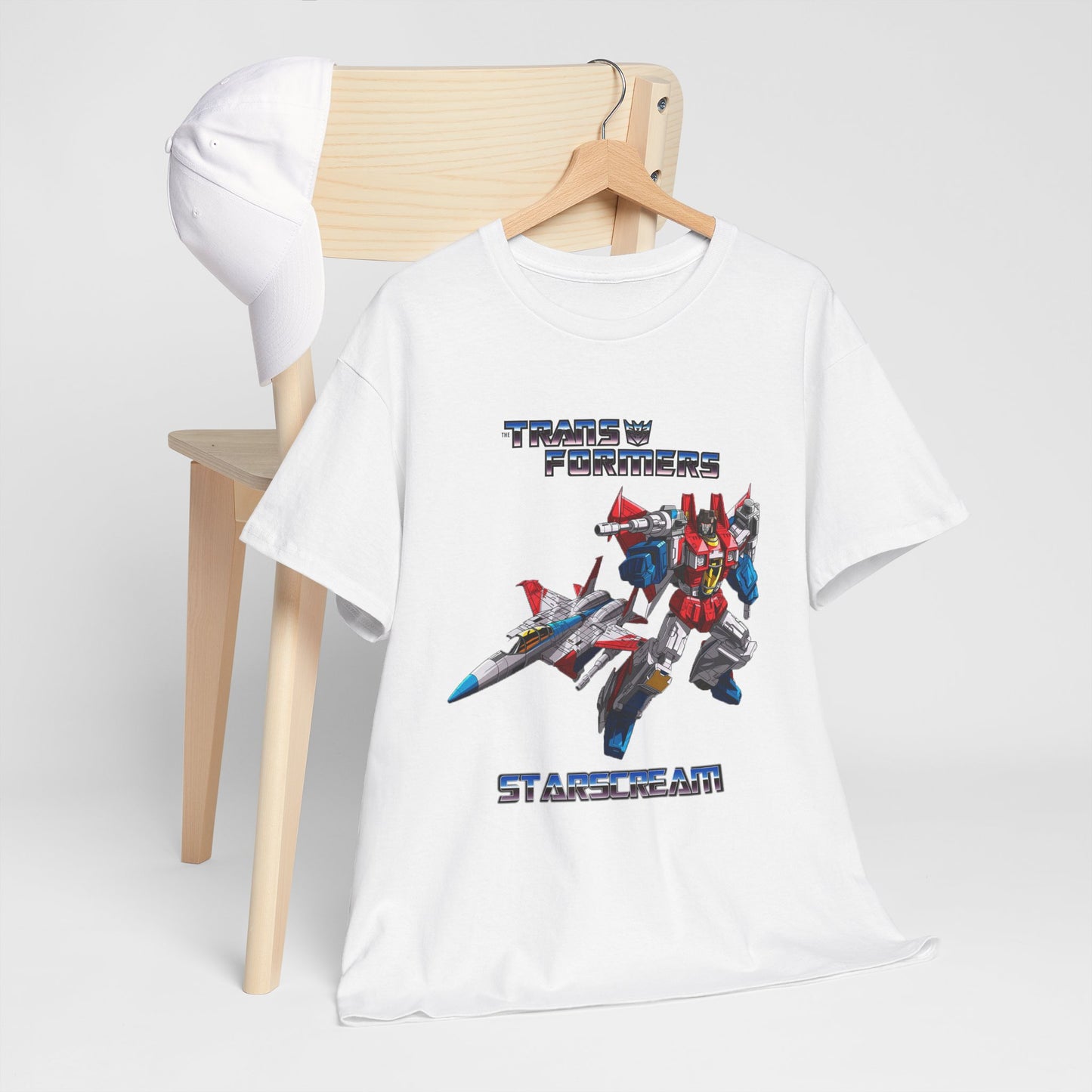 Transformer Fans Unisex Heavy Cotton Tee, Starscream in G1 Fashion, Retro T-Shirt, Vintage Style Shirt, Graphic Tee, Transformers Movie