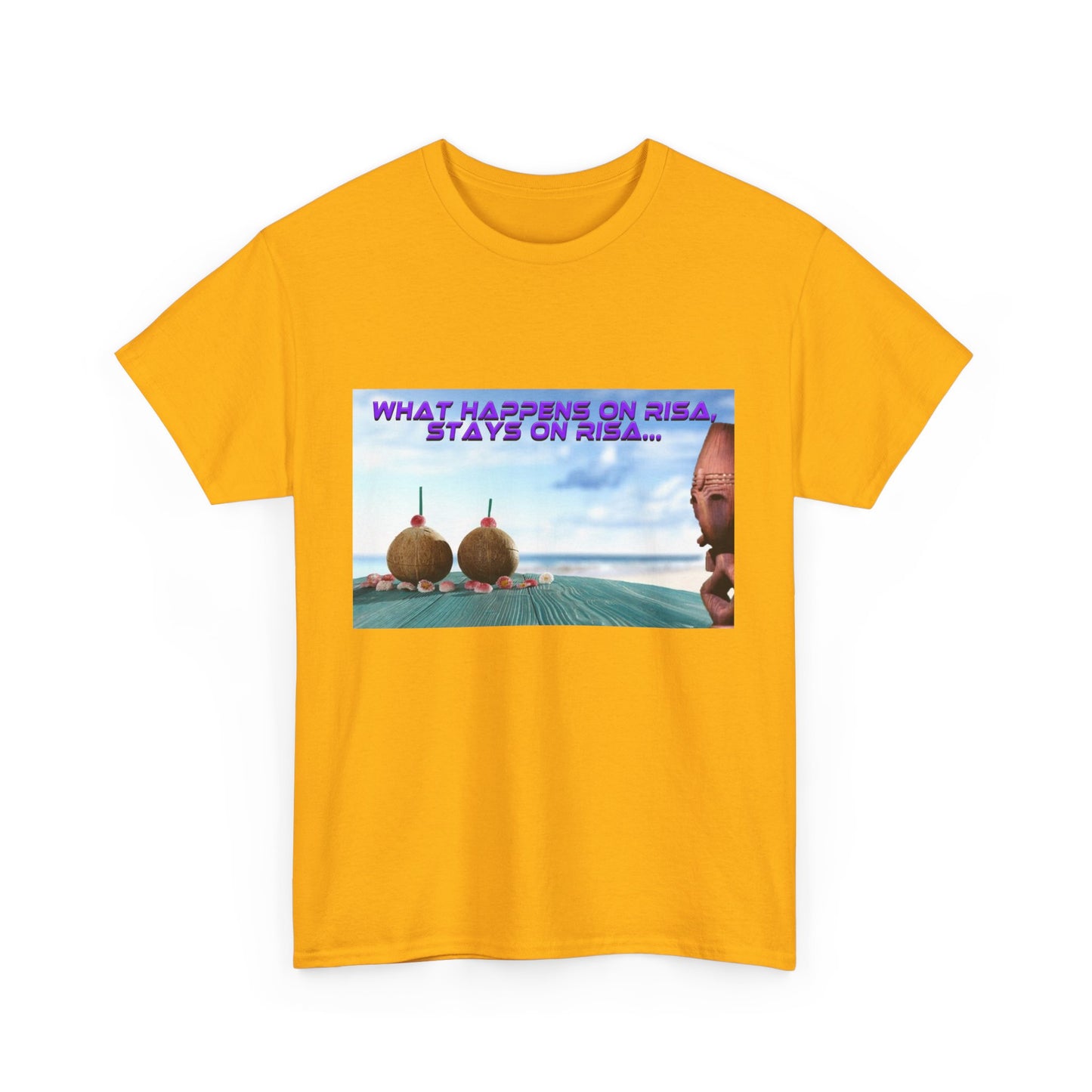 Trekkie Unisex Heavy Cotton Tee, What Happens on Risa, stays on Risa. Tshirt, Shirt, Funny Gift, Sci-Fi Fan Merchandise, Summer Fashion