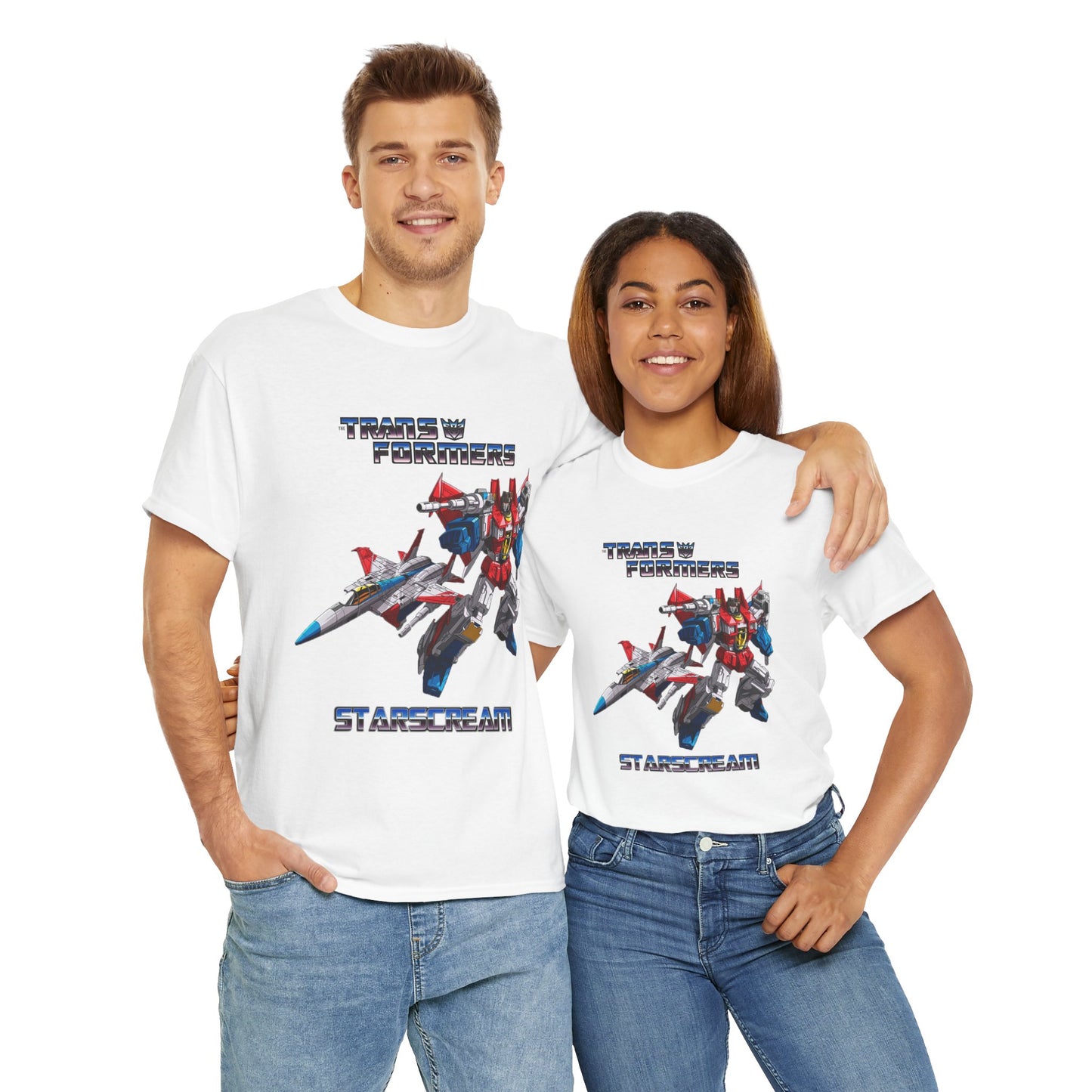 Transformer Fans Unisex Heavy Cotton Tee, Starscream in G1 Fashion, Retro T-Shirt, Vintage Style Shirt, Graphic Tee, Transformers Movie