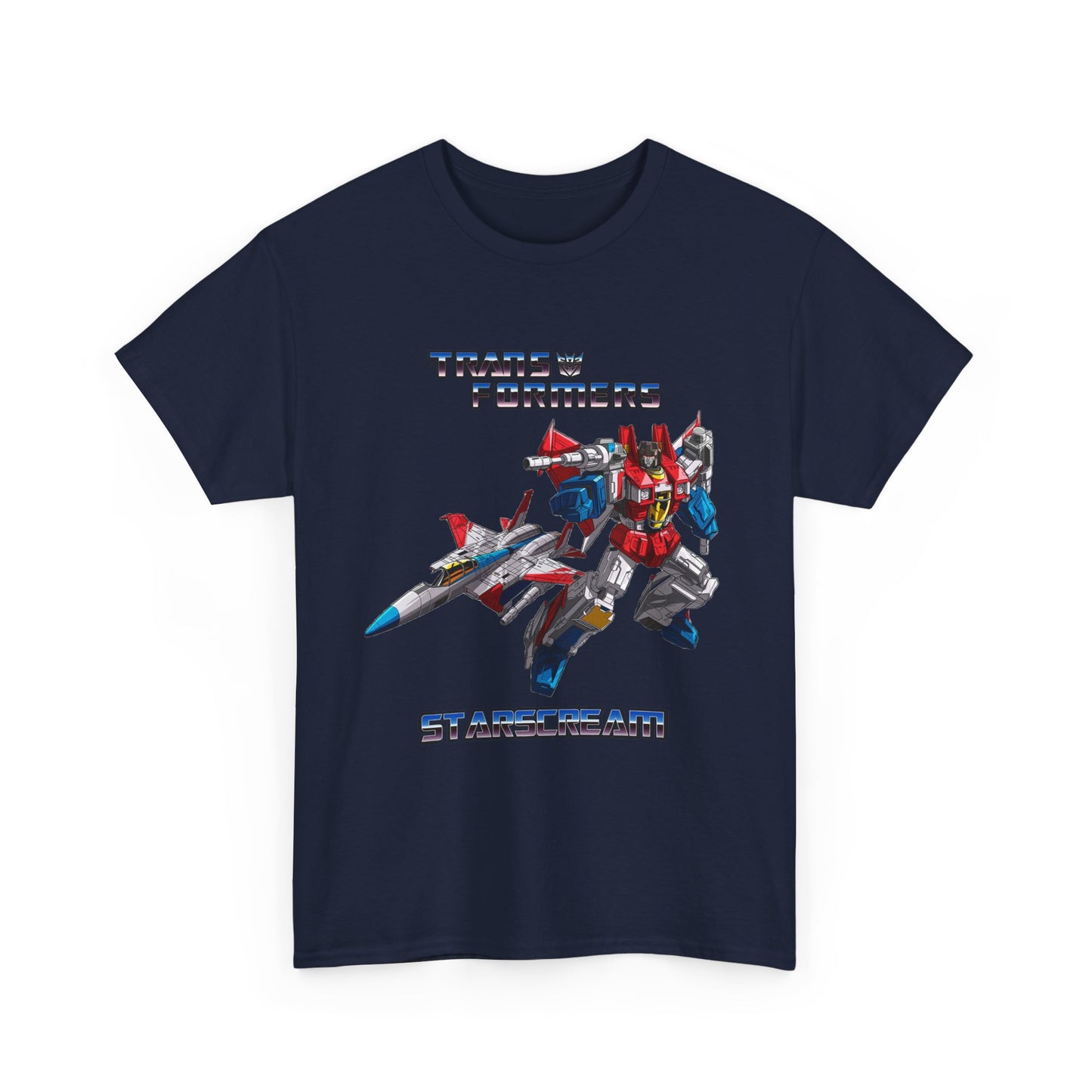 Transformer Fans Unisex Heavy Cotton Tee, Starscream in G1 Fashion, Retro T-Shirt, Vintage Style Shirt, Graphic Tee, Transformers Movie
