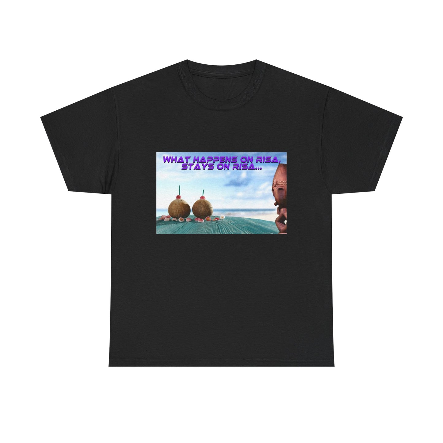 Trekkie Unisex Heavy Cotton Tee, What Happens on Risa, stays on Risa. Tshirt, Shirt, Funny Gift, Sci-Fi Fan Merchandise, Summer Fashion