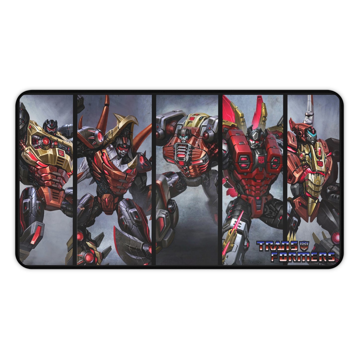 12x22 Large Desk Mat, Mouse Pad, Transformers Dinobot Team, Optimus Prime, Autobots, Megatron, Decepticons, Gaming Accessories. Gaming Mouse Pad