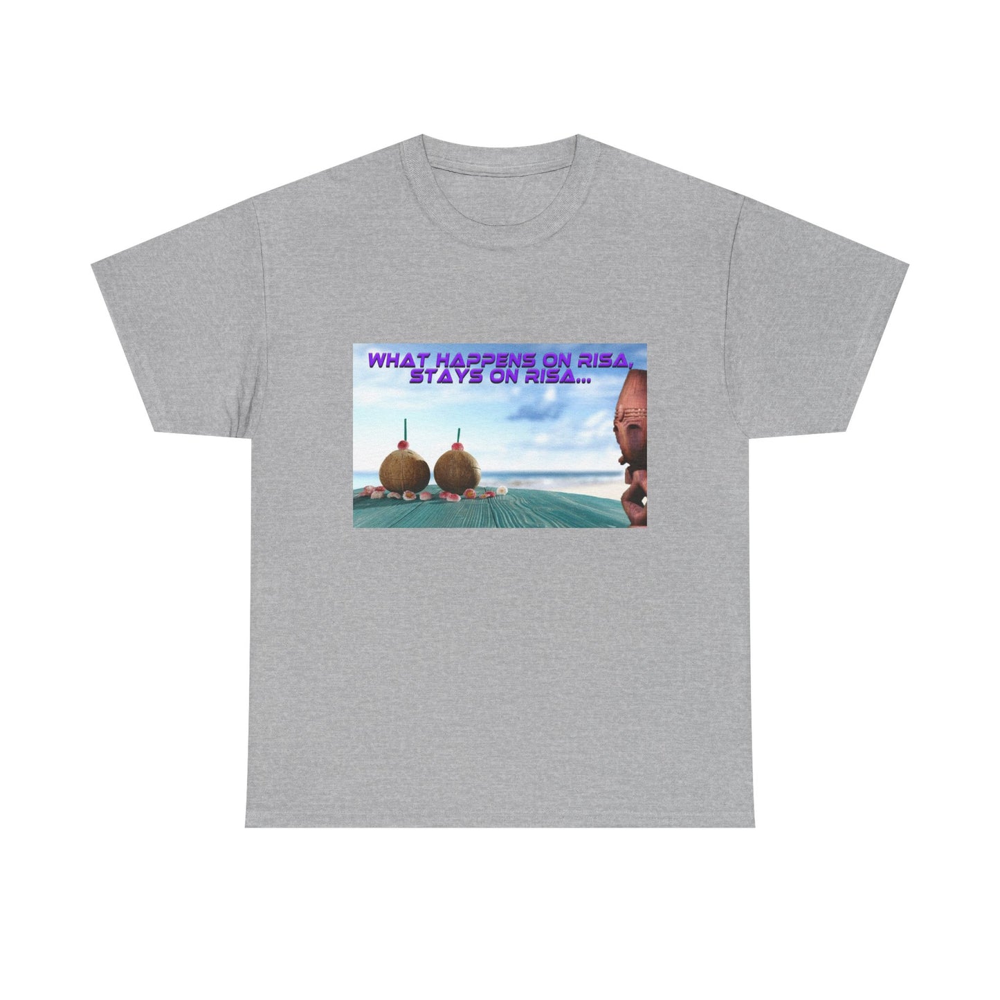 Trekkie Unisex Heavy Cotton Tee, What Happens on Risa, stays on Risa. Tshirt, Shirt, Funny Gift, Sci-Fi Fan Merchandise, Summer Fashion