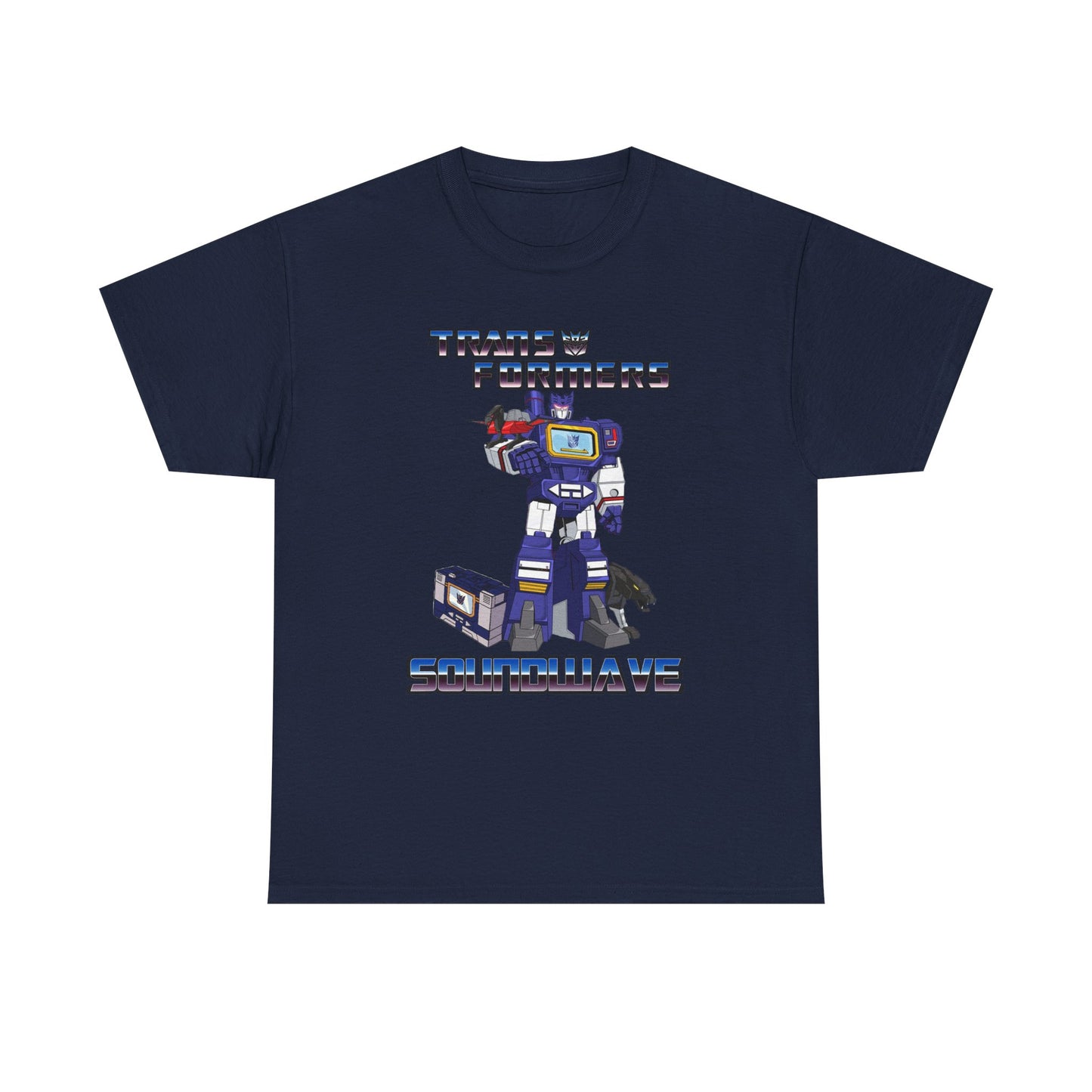 Retro G1 Transformers Soundwave Unisex Heavy Cotton Tee, Gift for Fans, Cartoon Merchandise, Vintage Style, Everyday Wear