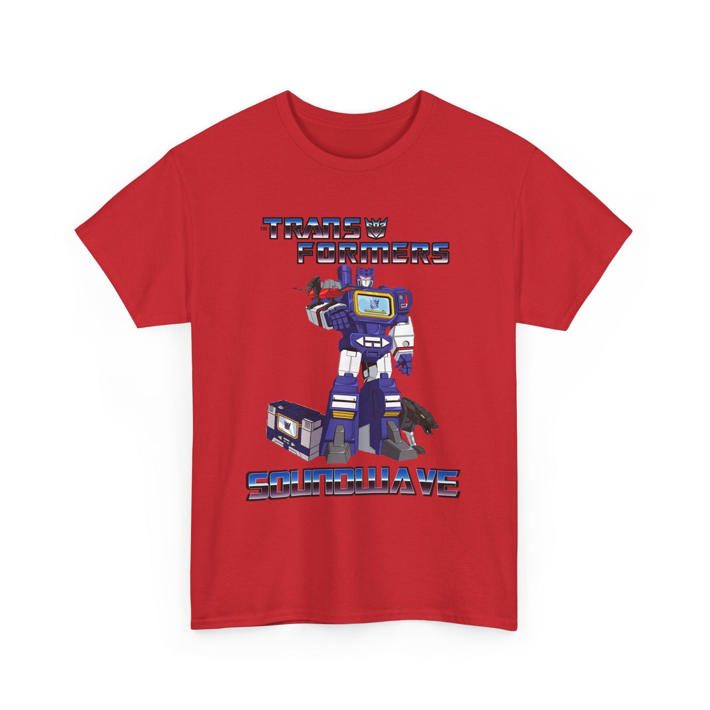 Retro G1 Transformers Soundwave Unisex Heavy Cotton Tee, Gift for Fans, Cartoon Merchandise, Vintage Style, Everyday Wear