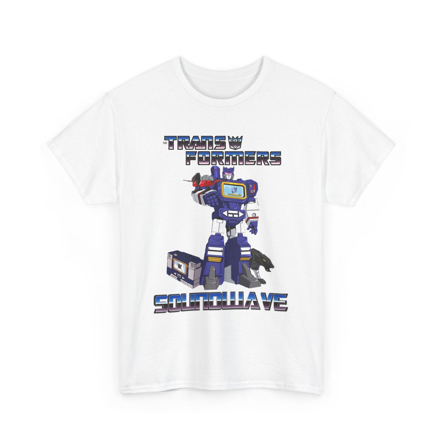 Retro G1 Transformers Soundwave Unisex Heavy Cotton Tee, Gift for Fans, Cartoon Merchandise, Vintage Style, Everyday Wear