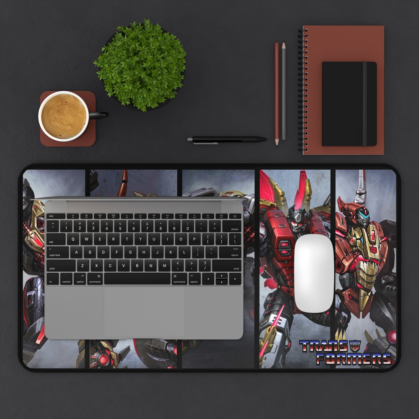 12x22 Large Desk Mat, Mouse Pad, Transformers Dinobot Team, Optimus Prime, Autobots, Megatron, Decepticons, Gaming Accessories. Gaming Mouse Pad