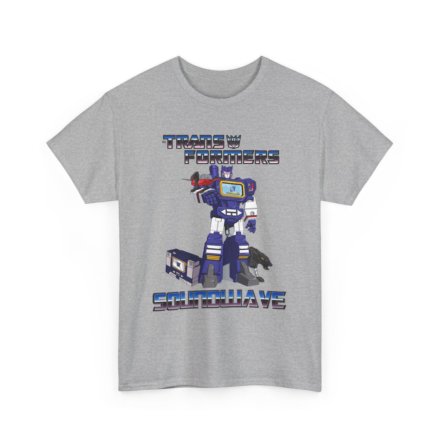Retro G1 Transformers Soundwave Unisex Heavy Cotton Tee, Gift for Fans, Cartoon Merchandise, Vintage Style, Everyday Wear