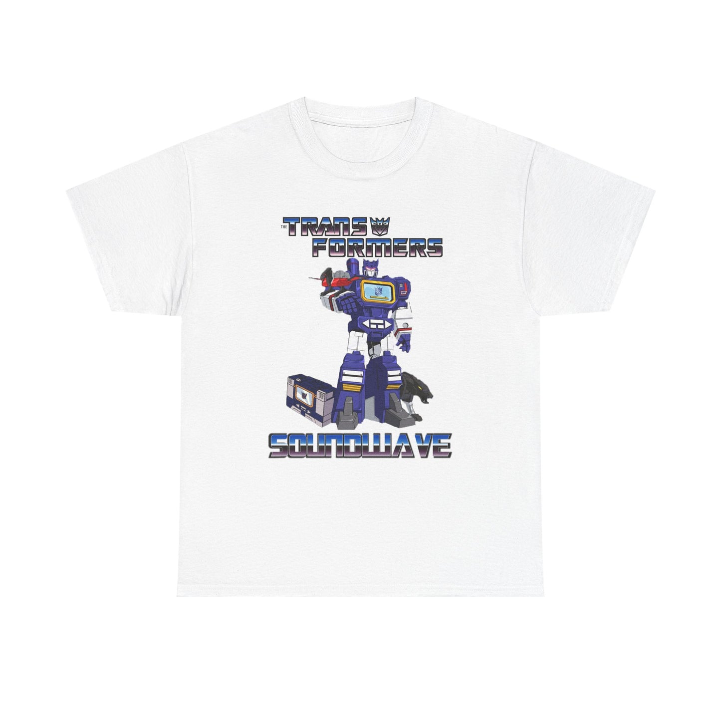 Retro G1 Transformers Soundwave Unisex Heavy Cotton Tee, Gift for Fans, Cartoon Merchandise, Vintage Style, Everyday Wear