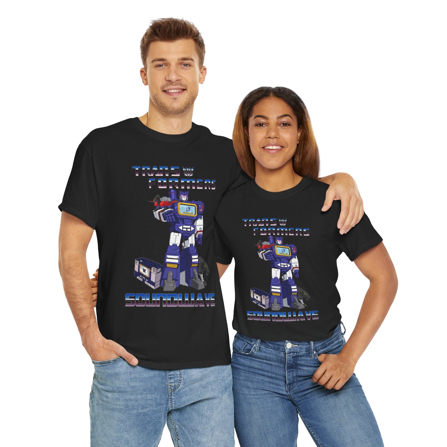 Retro G1 Transformers Soundwave Unisex Heavy Cotton Tee, Gift for Fans, Cartoon Merchandise, Vintage Style, Everyday Wear