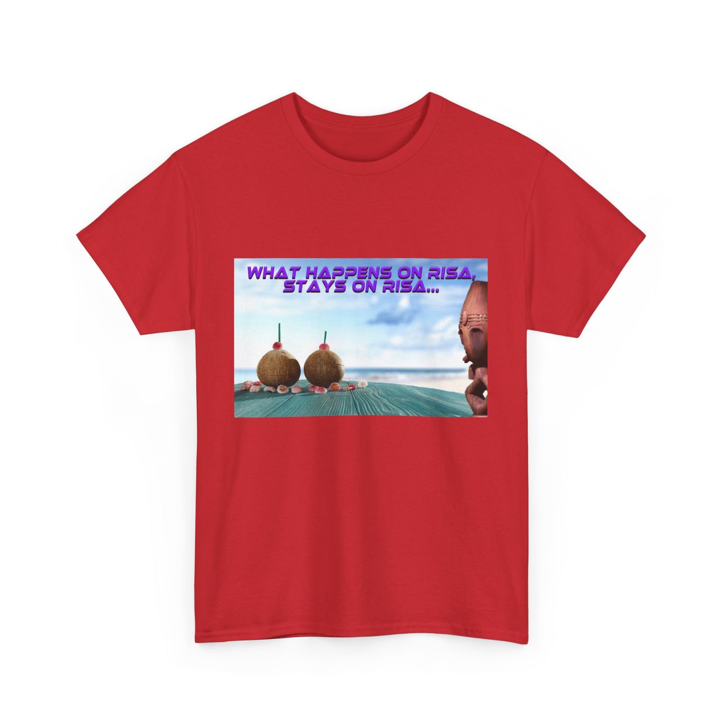 Trekkie Unisex Heavy Cotton Tee, What Happens on Risa, stays on Risa. Tshirt, Shirt, Funny Gift, Sci-Fi Fan Merchandise, Summer Fashion