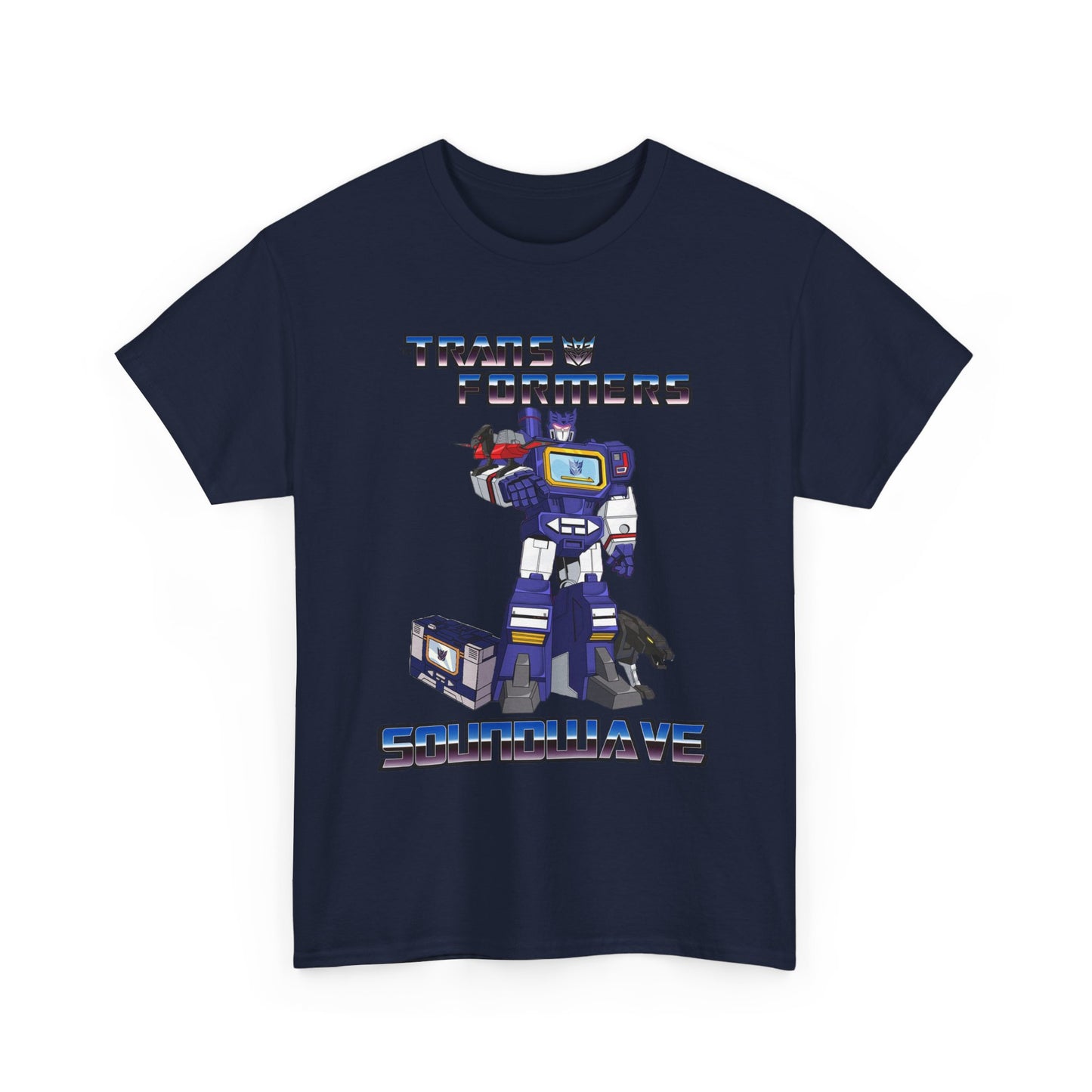 Retro G1 Transformers Soundwave Unisex Heavy Cotton Tee, Gift for Fans, Cartoon Merchandise, Vintage Style, Everyday Wear