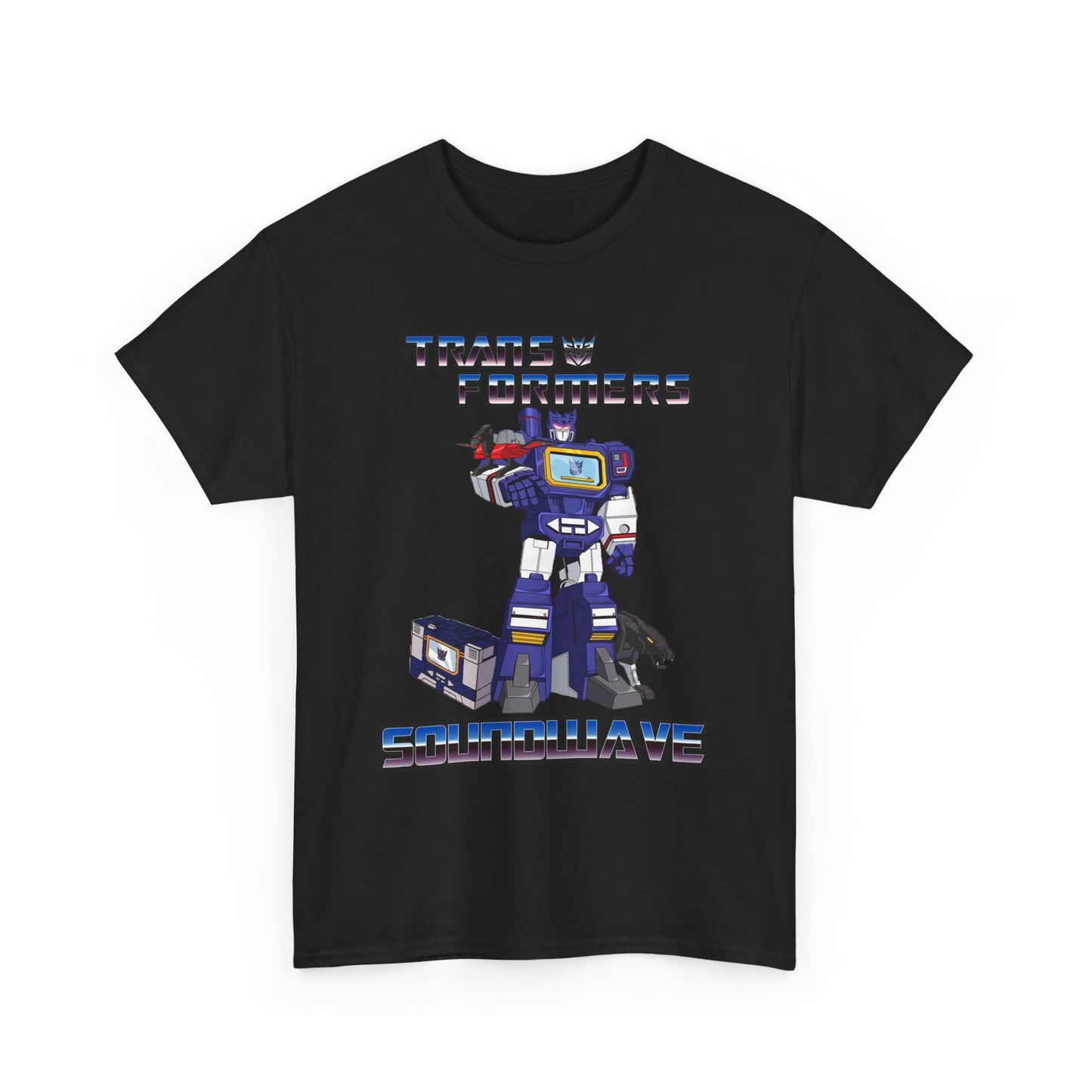 Retro G1 Transformers Soundwave Unisex Heavy Cotton Tee, Gift for Fans, Cartoon Merchandise, Vintage Style, Everyday Wear