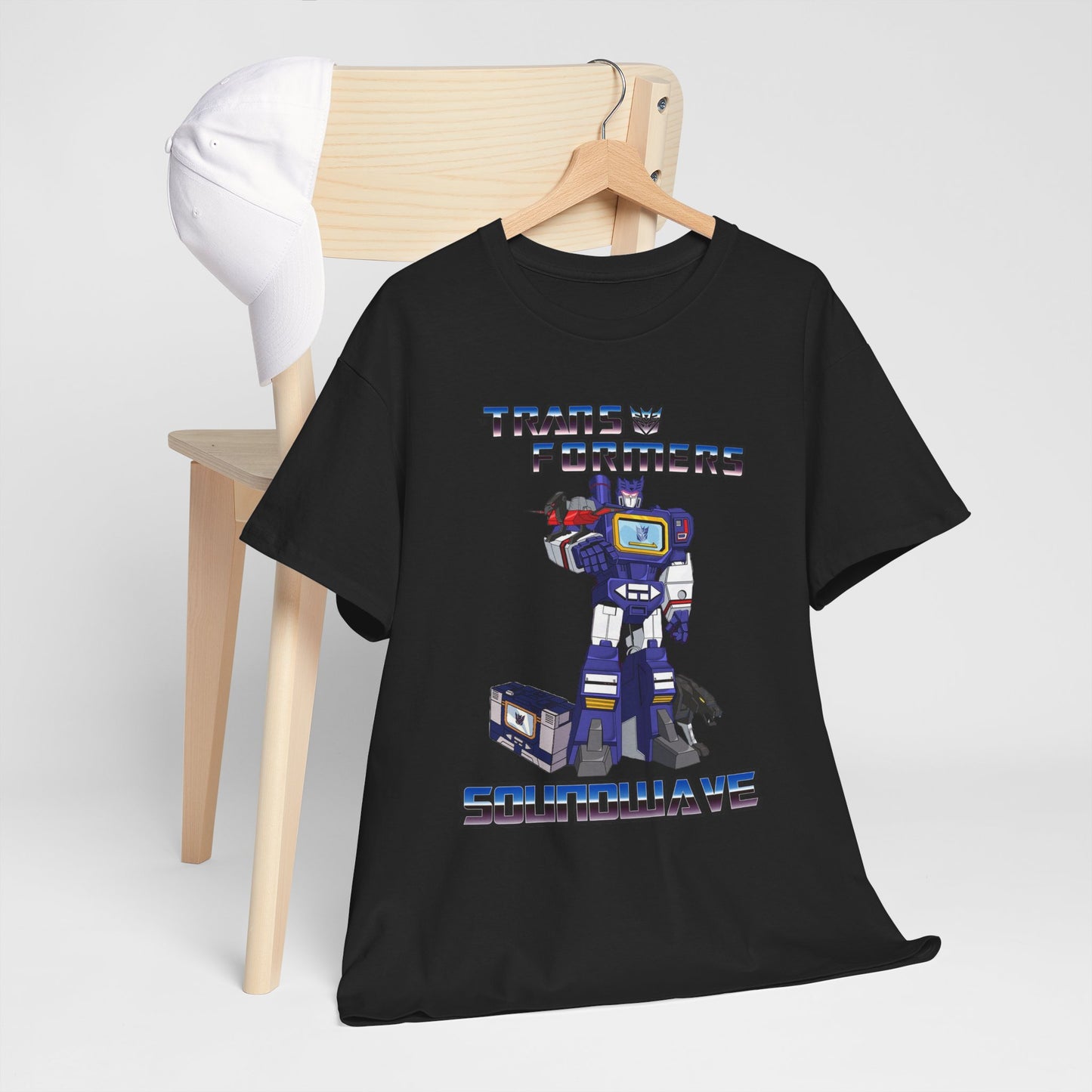 Retro G1 Transformers Soundwave Unisex Heavy Cotton Tee, Gift for Fans, Cartoon Merchandise, Vintage Style, Everyday Wear