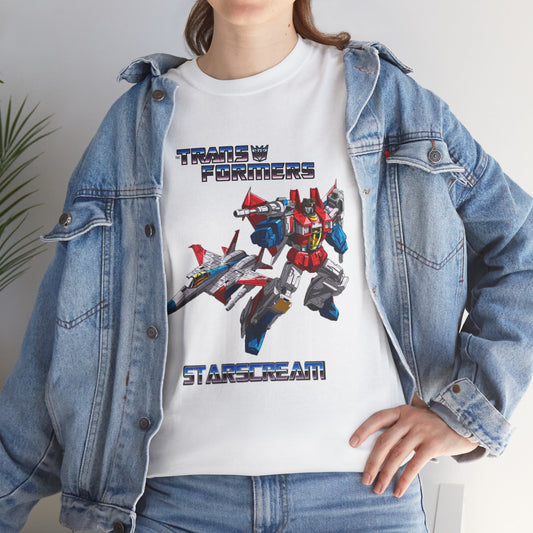 Transformer Fans Unisex Heavy Cotton Tee, Starscream in G1 Fashion, Retro T-Shirt, Vintage Style Shirt, Graphic Tee, Transformers Movie
